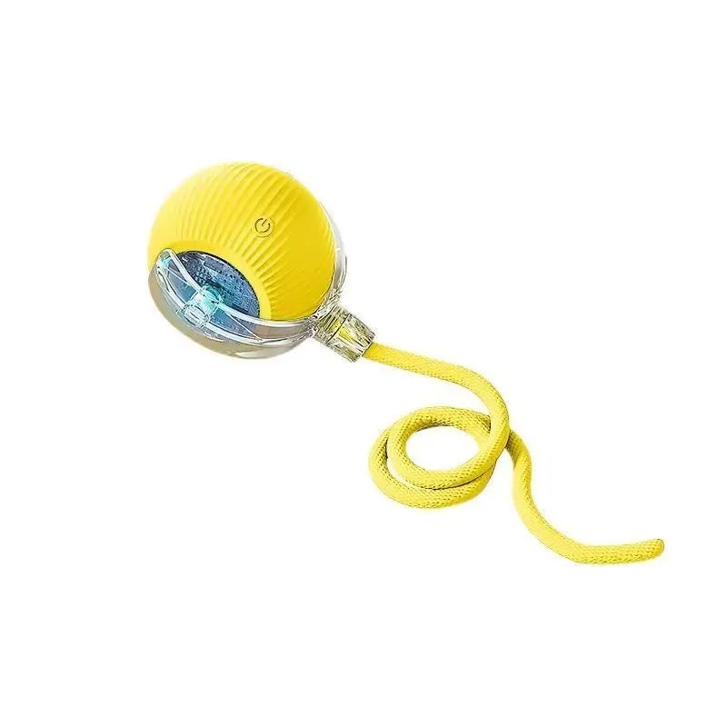 Cat Interactive Ball Toy, Automatic Rolling Ball with Tail, Rechargeable Smart Pet Interactive Toy, Intelligent Mouse for Cat