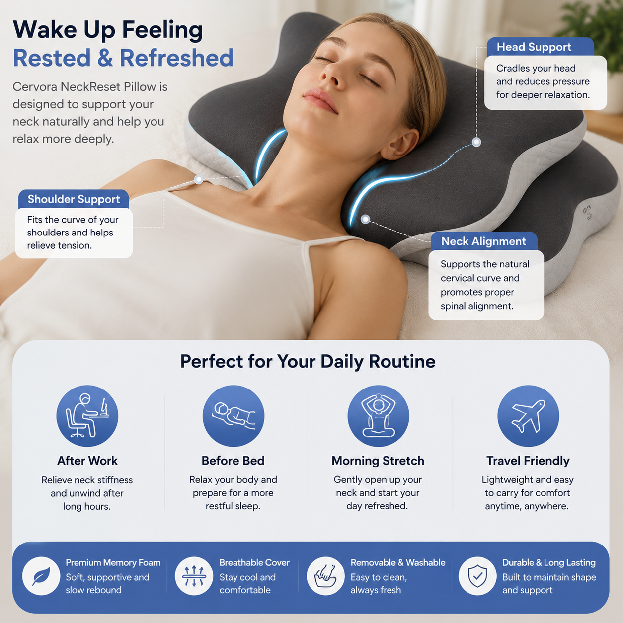 Cervora NeckReset Pillow